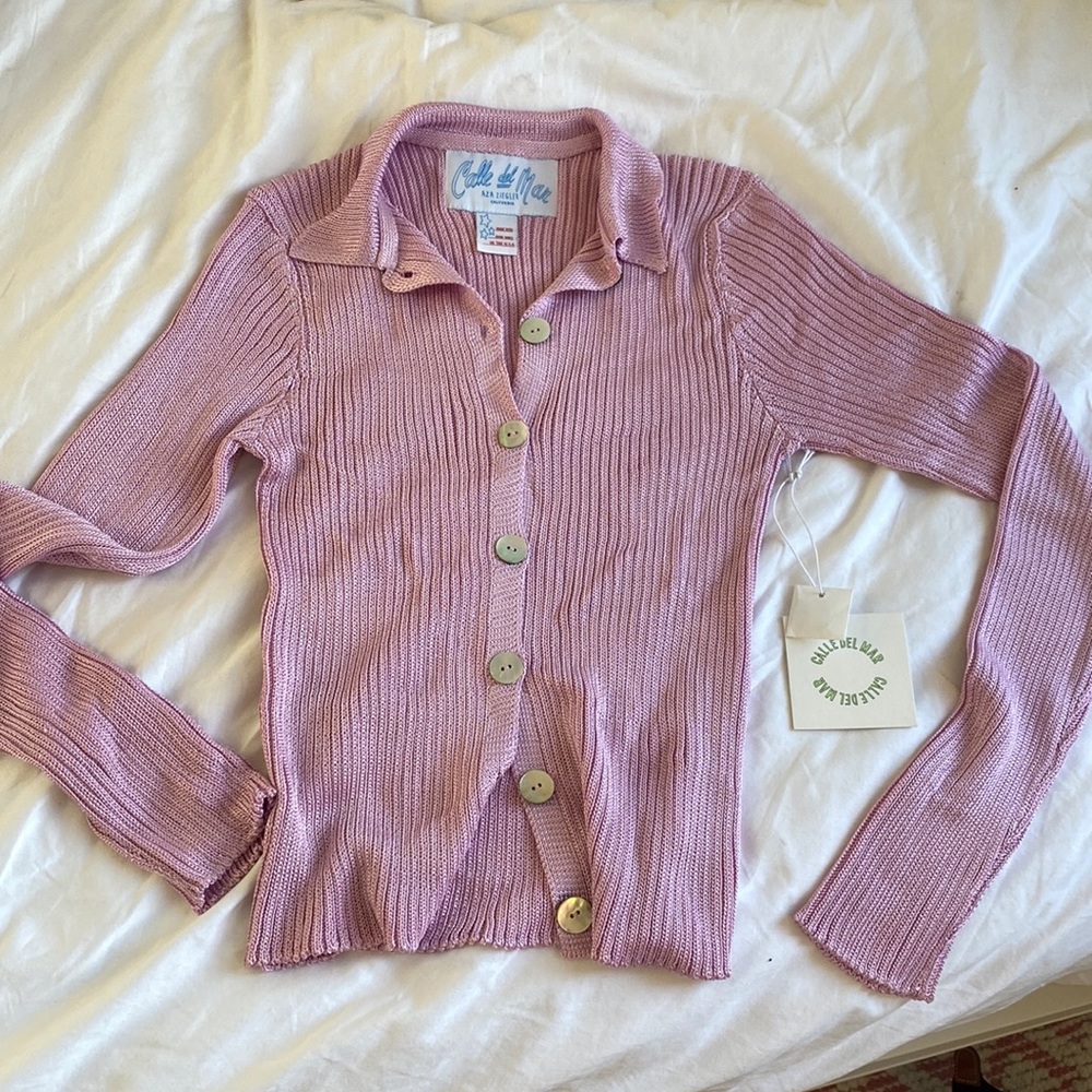 NWT Calle Del Mar cardigan pink M